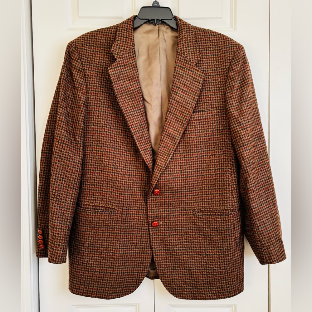 Men's Brown Checkered Blazer